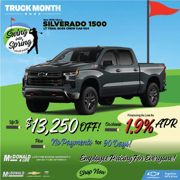 UP TO $13,250 OFF NEW SILVERADO 1500 TRUCKS!