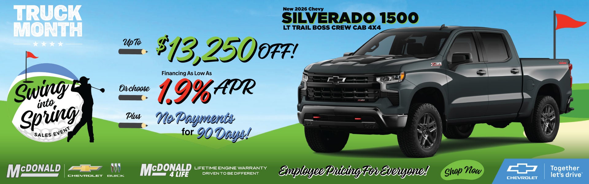 UP TO $13,250 OFF NEW SILVERADO 1500 TRUCKS!