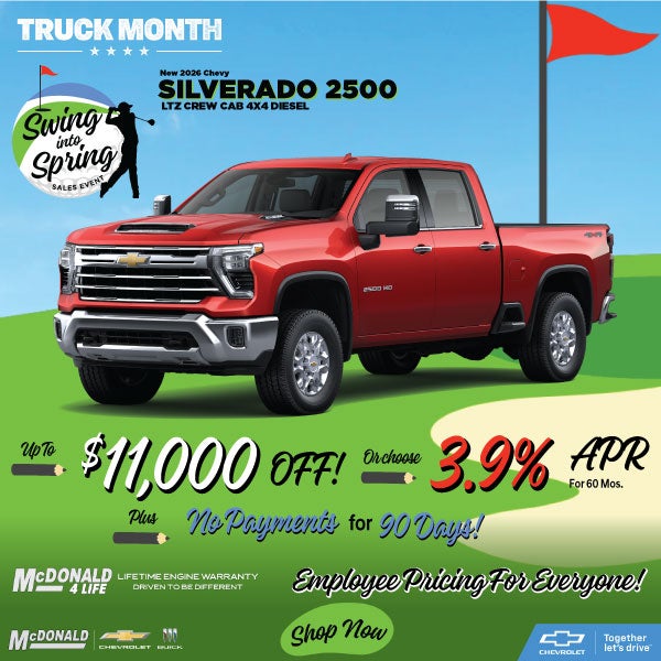 UP TO $11,000 OFF NEW SILVERADO HD TRUCKS!