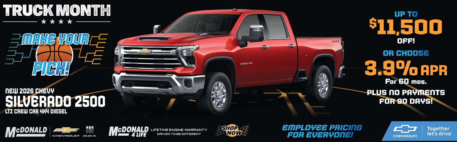 UP TO $11,500 OFF NEW SILVERADO HD TRUCKS!